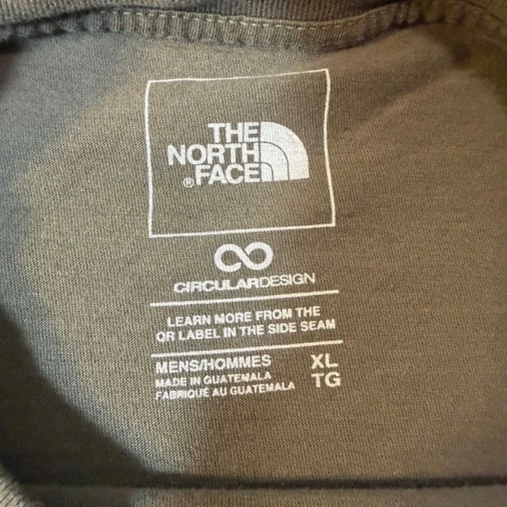 The North Face Logo Cotton Blend T Shirt Mens‎ XL Olive Green Outdoor Tee